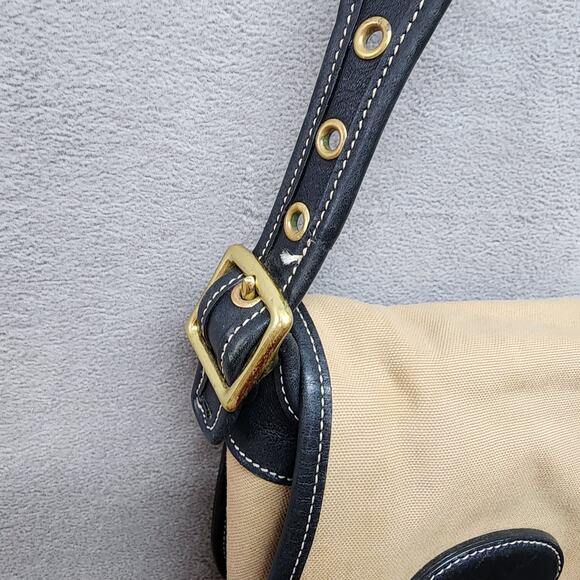 Vintage COACH Shoulder Bag Purse Canvas Brown Leather Crossbody Hipster FLAWS - Picture 4 of 16